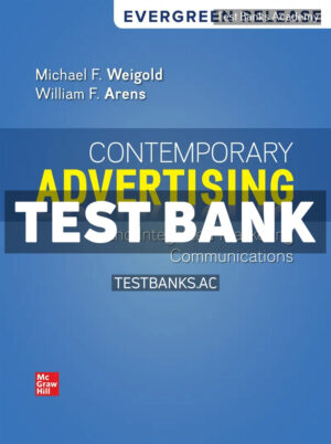 Contemporary Advertising 2026 Release 1st Weigold Test Bank
