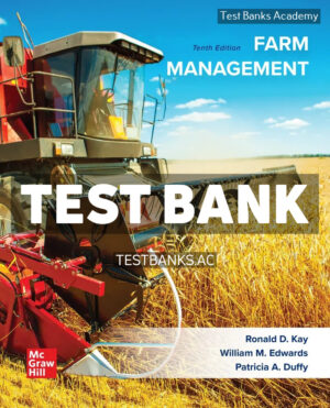 Farm Management 10th Kay Test Bank