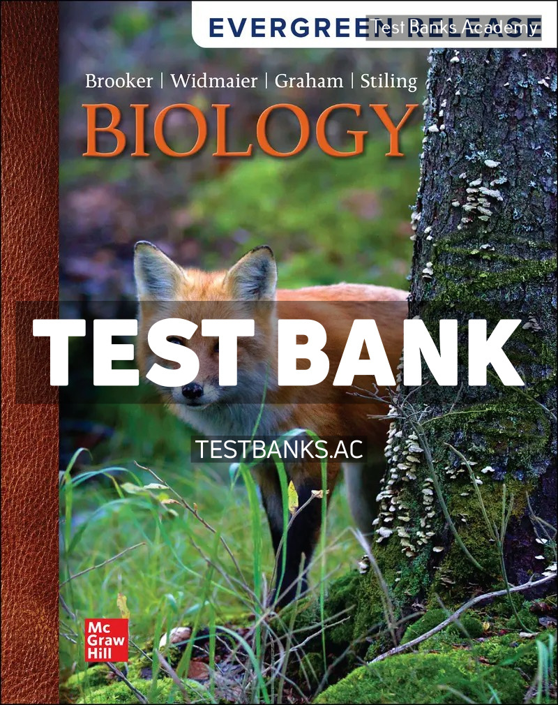 9781264637133-TEST-BANK Biology 2025 Release 1st Brooker Test Bank