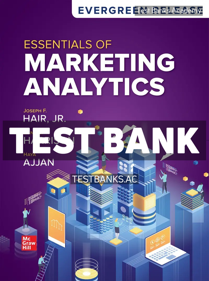 9781264686308-TEST-BANK Essentials of Marketing Analytics 2024 Release 1st Hair Test Bank