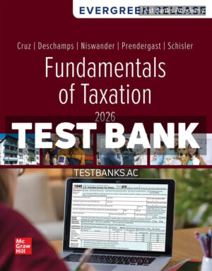 Fundamentals of Taxation 2026 Release 1st Cruz Test Bank