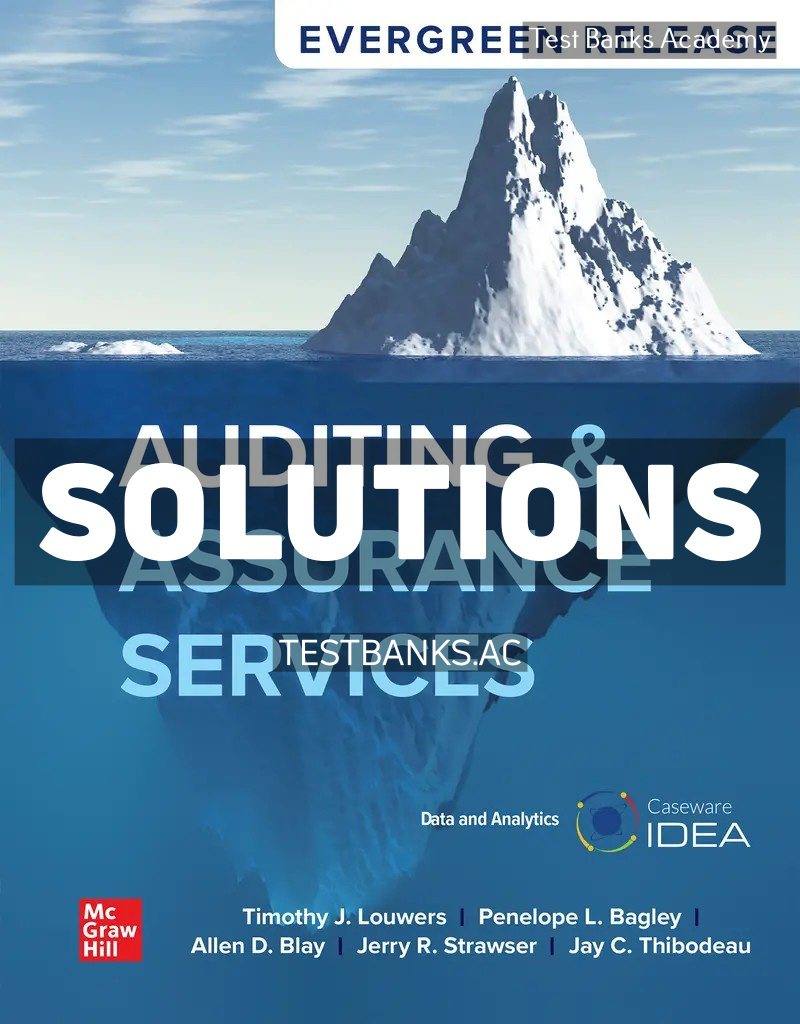 9781264869879-SOLUTIONS Auditing & Assurance Services 2026 Release 1st Louwers Solutions Manual