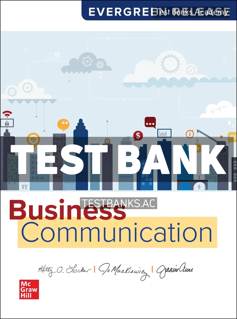 9781264960392-TEST-BANK Business Communication 2025 Release 1st Locker Test Bank