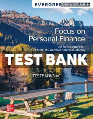 Focus on Personal Finance 2024 Release 1st Kapoor Test Bank