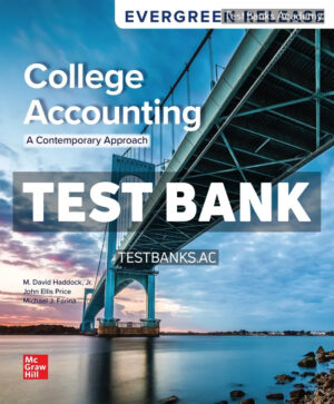 College Accounting (A Contemporary Approach) 2026 Release 1st Haddock Test Bank