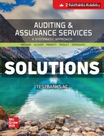 9781266285363-SOLUTIONS Auditing And Assurance Services 2026 Canadian Release 1st Messier Solutions Manual