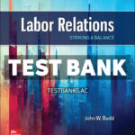 Labor Relations - Striking a Balance 2025 Release 1st Budd Test Bank