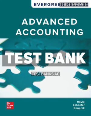 Advanced Accounting 2026 Release 1st Hoyle Test Bank
