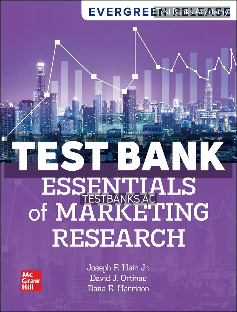 9781266941962-TEST-BANK Essentials of Marketing Research 2026 Release 1st Hair Test Bank