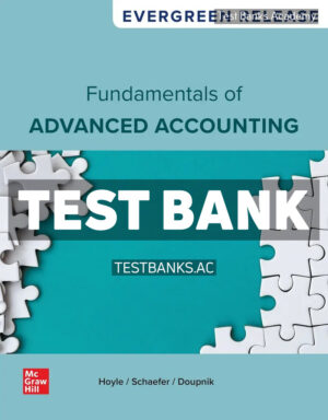 Fundamentals of Advanced Accounting 2026 Release 1st Hoyle Test Bank