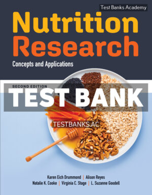 Nutrition Research 2nd Drummond Test Bank