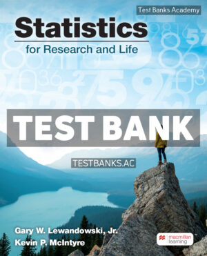 Statistics for Research and Life 1st Lewandowski Test Bank