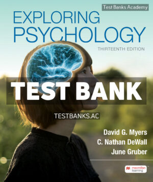 Exploring Psychology 13th Myers Test Bank
