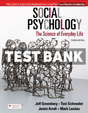 Social Psychology Digital Update 3rd Greenberg Test Bank