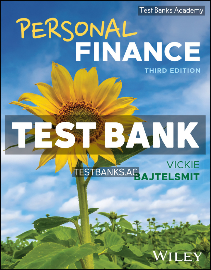 9781394162550.pdf Personal Finance 3rd Bajtelsmit Test Bank