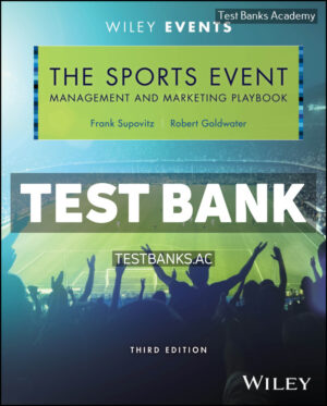 Sports Event Management and Marketing Playbook 3rd Supovitz Test Bank