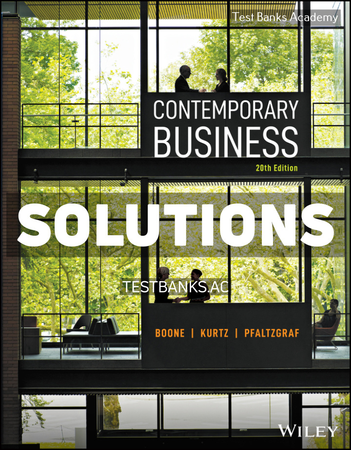 9781394274413-SOLUTIONS Contemporary Business 20th Boone Solutions Manual
