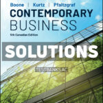 Contemporary Business Canadian Edition 5th Boone; David L Solutions Manual