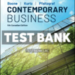 Contemporary Business Canadian Edition 5th Boone; David L Test Bank
