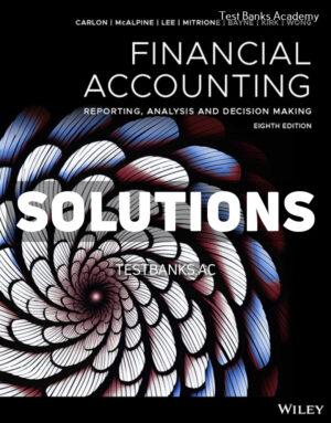 Financial Accounting 8th Carlon Solutions Manual
