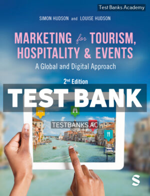 Marketing for Tourism Hospitality & Events 2nd Hudson Test Bank