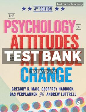 Psychology of Attitudes and Attitude Change 4th Maio Test Bank