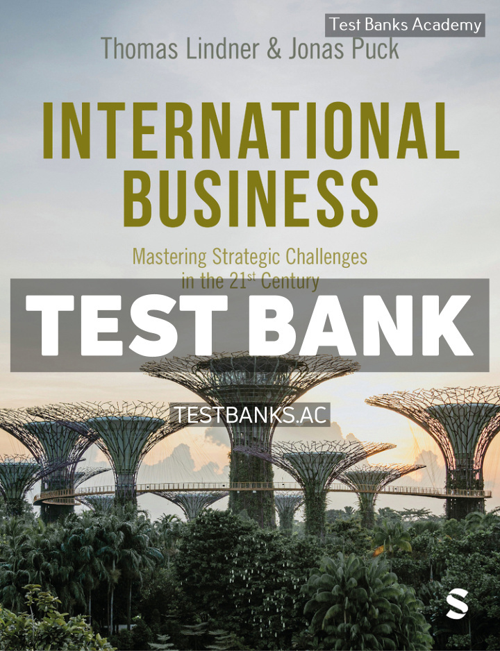 9781529683479-TEST-BANK International Business 1st Lindner Test Bank