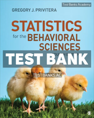 Statistics for the Behavioral Sciences 4th Privitera Test Bank