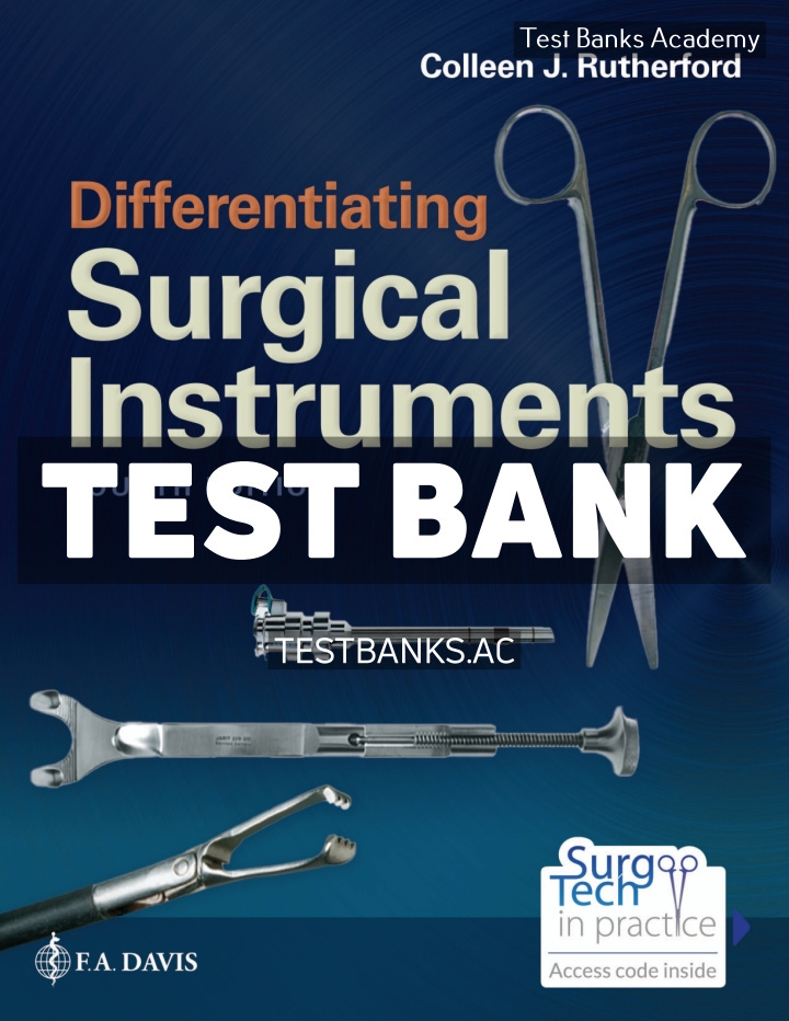 9781719653374-TEST-BANK Differentiating Surgical Instruments 4th Rutherford Test Bank