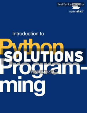 Introduction to Python Programming 1st Das Solutions Manual