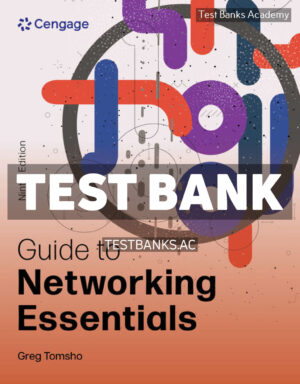 Guide to Networking Essentials 9th Tomsho Test Bank