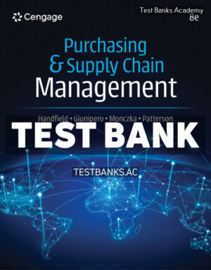 Purchasing and Supply Chain Management 8th Handfield Test Bank