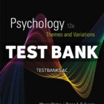 Psychology - Themes and Variations 12th Weiten Test Bank