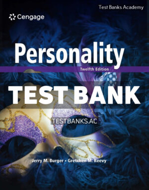 Personality 12th Burger Test Bank