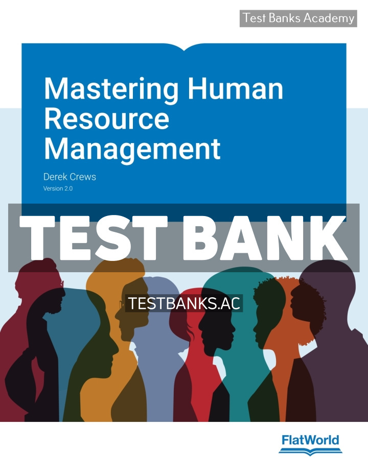 9798887941974-TEST-BANK Mastering Human Resource Management v2 1st Crews Test Bank