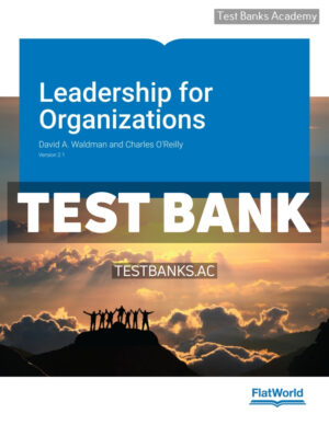 Leadership for Organizations v2 1st OReilly Test Bank