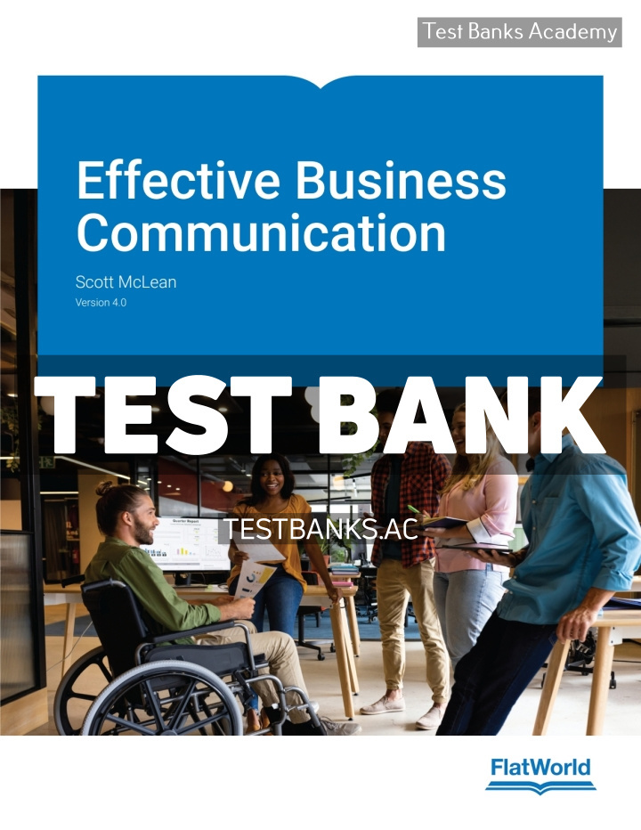 9798887944029-TEST-BANK Effective Business Communication v4 1st McLean Test Bank