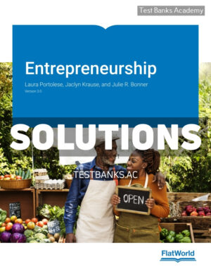 Entrepreneurship v3 1st Portolese Solutions Manual