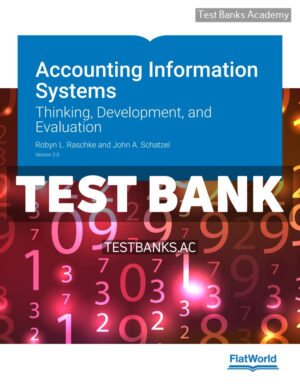 Accounting Information Systems v2 1st Raschke Test Bank